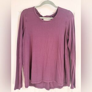 All in Motion Long Sleeve Tee in Plum Color